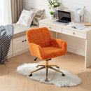 Office Chair, Artificial Rabbit Hair Home Office Chair With Metal Base, Adjustable Desk Chair Swivel Office Chair, Vanity Chair by Unique Piece Furniture