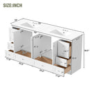 Shaker Free Standing Bathroom Vanity Cabinet & Sink, Soft Close Drawers, Soft Close Doors by HouseOfZazla