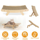 5 Changeable Forms Cardboard Cat Scratcher Double-Sided Cat Scratching Pad With Solid Wood Structure Indoor Reversible Cat Scratcher Lounge