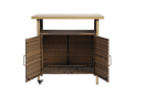 Outdoor Wicker Bar Cart with Wheels by HouseOfZazla