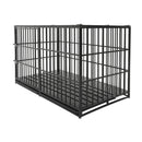 Extra Large Heavy Duty Dog Crate With Removable Pans For Dogs - Black