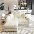 Deep Seat Convertible Sofa With Soft Pillows And Ottomans by HouseOfZazla
