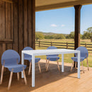 4 Piece Set Of Single Chairs With Long Table