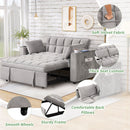 55.3" 4-1 Multi-functional Sofa Bed with Cup Holder and USB Port for Living Room or Apartments, Gray