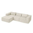 107" Compressed Sectional Sofa (Khaki)