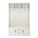 Hall Tree With 3 Hooks, Coat Hanger, Entryway Bench, Storage Bench, 3 In 1 Design by HouseOfZazla