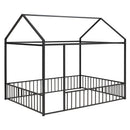 Metal Bed House Bed Frame With Fence by Unique Piece Furniture
