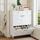 Shoe Cabinet With Flip Drawers