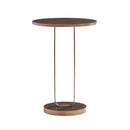 Tareel - Round Accent Table With Open Oval Pedestal - Antique Bronze by HouseOfZazla