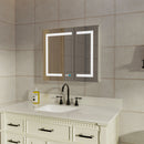 LED Lighted Bathroom Medicine Cabinet With Mirror, Recessed Or Surface LED Medicine Cabinet, Defog, Stepless Dimming, Color Temper Change, Storage Shelves by HouseOfZazla
