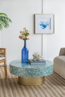 Unique Capiz Coffee Table & Pedestal Base by HouseOfZazla