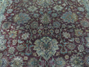 6' X 9' Handmade India Floral Oriental Wool Rug Carpet Tea Wash Red Hand Knotted