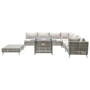 K&K Patio 8-Piece Patio Furniture Set with 43" Fire Pit Table by HouseOfZazla