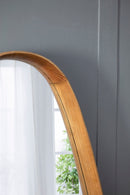 Irrgeular Mirror With Frame, Wall Mirror For Living Room Bathroom Entryway - Brown by HouseOfZazla