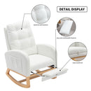 Accent Rocking Chair With Footrest, High Back by HouseOfZazla