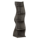 5 Tier Wavy Corner Bookshelf And Plant Stand For Living Room by HouseOfZazla