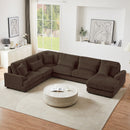 Oversized Sectional Sofa U - Shaped Sofa Couch Modern Sofa Upholstered In Soft With A Chaise Lounge For Living Room by HouseOfZazla