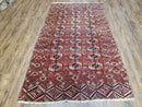 4x7 Antique Yamud Rug Russian Rug Turkoman Rug Fine Weave Rug