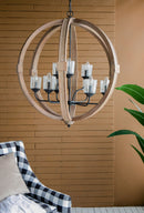 Chandelier, Hanging Light Fixture With Adjustable Chain For Kitchen, Bulb Not Included by HouseOfZazla