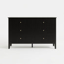 Modern 6 Drawer Fluted Dresser by HouseOfZazla