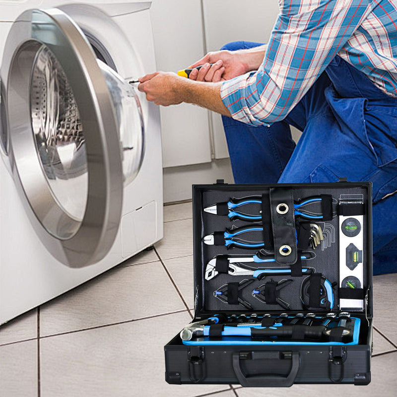 Combined Maintenance Tool Suitcase 247 Pieces Of Basic Home Maintenance Tool Set General Machinery Tool Set - Blue, photo 6 of 9
