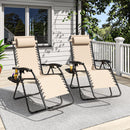 Zero Gravity Folding Lounge Chair with Headrest & Removable Tray by HouseOfZazla