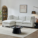 96.5" Sectional Couch for Living Room, Upholstered Soft Chenille Fabric Sofa