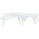Modern minimalist white table top. Cloud shape gives you a new experience, computer desk. The game table. Suitable for dining and living rooms.