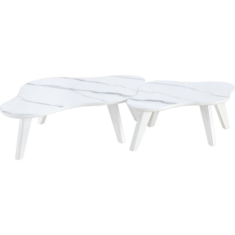 Modern minimalist white table top. Cloud shape gives you a new experience, computer desk. The game table. Suitable for dining and living rooms.