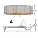 Hargrove Outdoor Patio Aluminum Chaise Lounge Set of 2