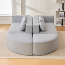 Boneless - Couch Modular Sectional Sofa With Deep Seating And Curved Design by Unique Piece Furniture