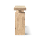 Calder 60' Solid Reclaimed Elm Plinth Console Table, Heritage Light Natural Brown
