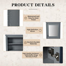 Wall Mounted Bathroom Storage Cabinet With Mirror, Medicine Cabinet With Height Adjustable Shelf