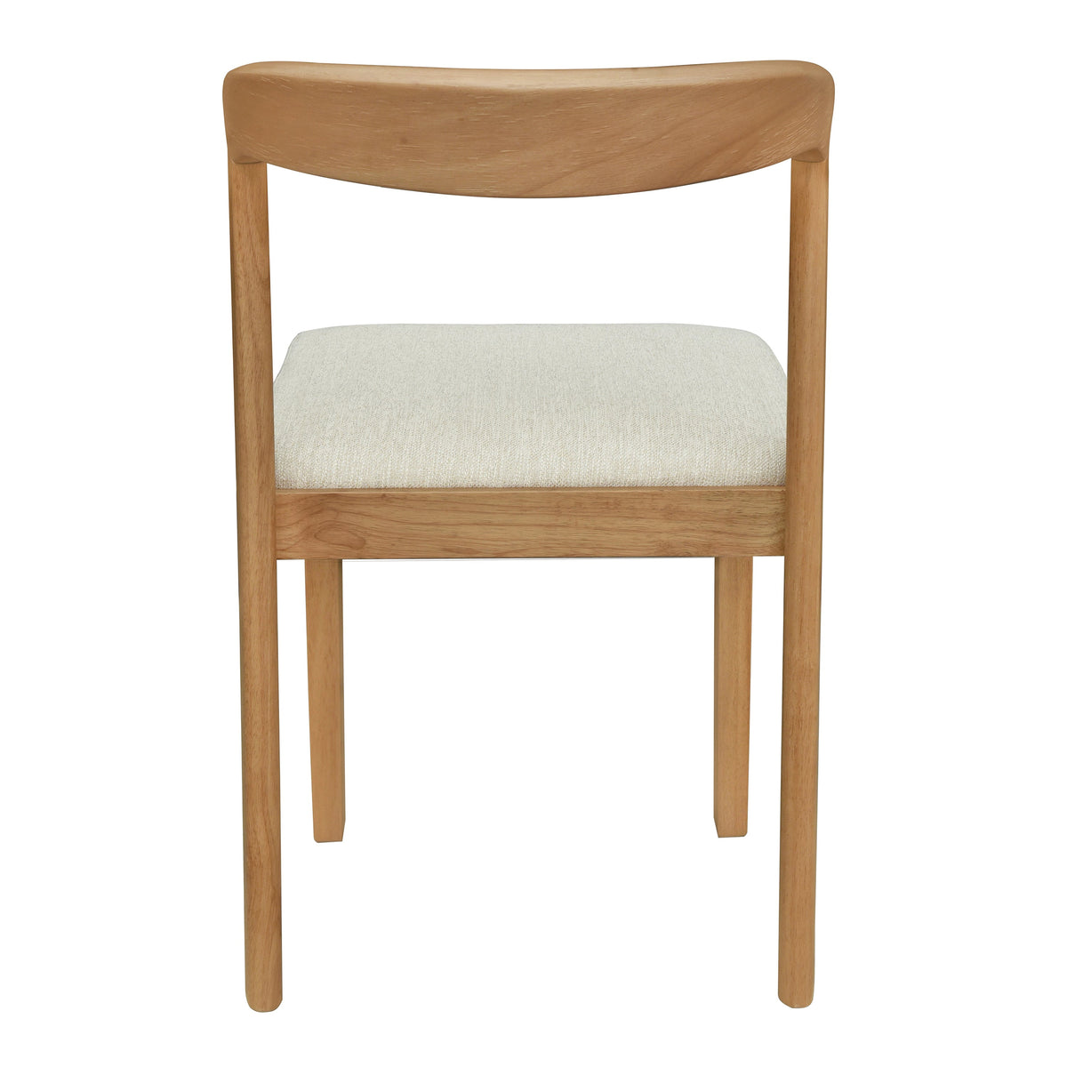 Solid Rubber Wood Dining Chairs (Natural Oak + Beige) Set of 2, photo 8 of 10