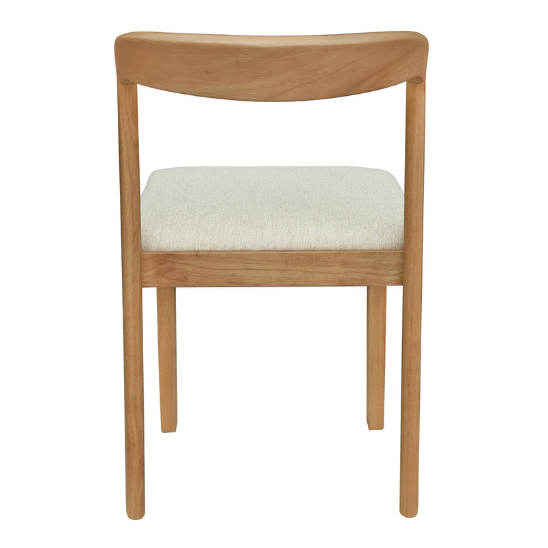 Solid Rubber Wood Dining Chairs (Natural Oak + Beige) Set of 2, photo 8 of 10