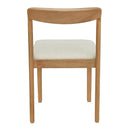 Solid Rubber Wood Dining Chairs (Natural Oak + Beige) Set of 2 by HouseOfZazla