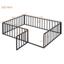 Metal Floor Bed Frame With Fence And Door by Unique Piece Furniture