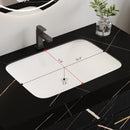 35.2 in Floating Bathroom Vanity with Sink and Faux Marble Top