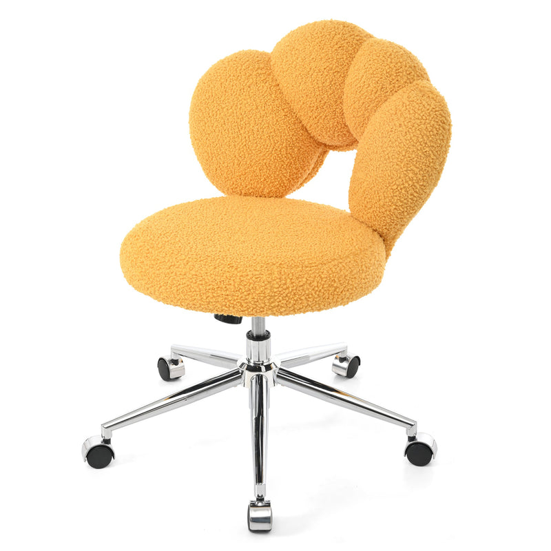 360Swivel Height Adjustable,Swivel Chair,Teddy fabric,home office chair