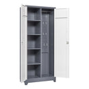 Lockers With Locking Doors, Adjustable Shelves, High Broom Tool Storage Cabinet by HouseOfZazla