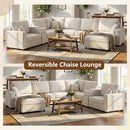 Modular 5 Seat U-Shape Sectional Sofa With Chaise Lounge, Built In Cup Holders And Storage Drawer