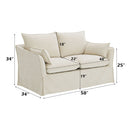 Shane - Loveseat With 2 Pillows - Beige Linen by Unique Piece Furniture
