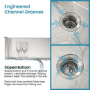 Stainless Steel Kitchen Sink, 33”x22” Single Bowl, Overmount, Brushed Finish by HouseOfZazla