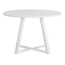 Edo - 5 Piece Dining Set, Trestle Dining Table With 4 Windsor Chairs - White by HouseOfZazla