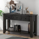 55" Modern Console Table Sofa Table for Living Room with 3 Drawers and 1 Shelf
