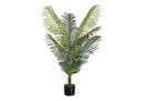 47" Tall, Artificial Plant, Palm Tree, Indoor, Faux, Fake, Floor, Greenery, Potted, Real Touch, Decorative - Green / Black by Unique Piece Furniture