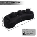 4 Seater Sofa With Fabric, 30D, 60 Hardness Full Sponge, 4 Pillow For Living Room, Home Furniture Sleeper Sectional Sofa For Apartment by Unique Piece Furniture