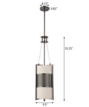 10"W Diesel 1-Light LED Pendant Light Hazel Bronze
