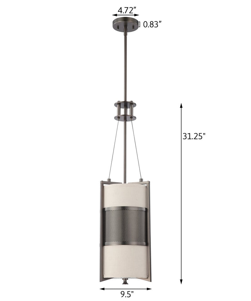 10"W Diesel 1-Light LED Pendant Light Hazel Bronze