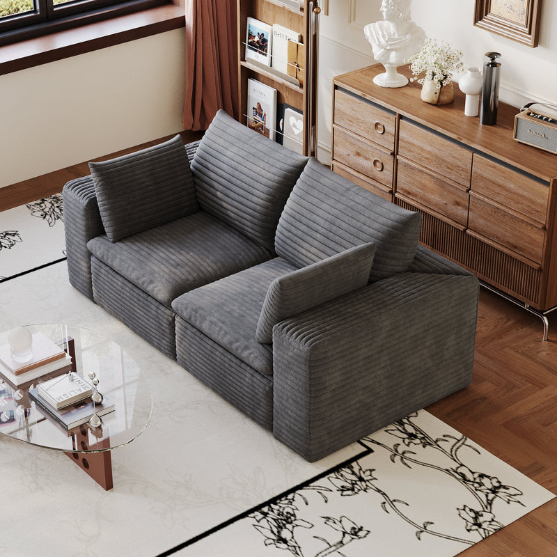 71" Cloud Sofa in Corduroy Fabric, photo 6 of 10